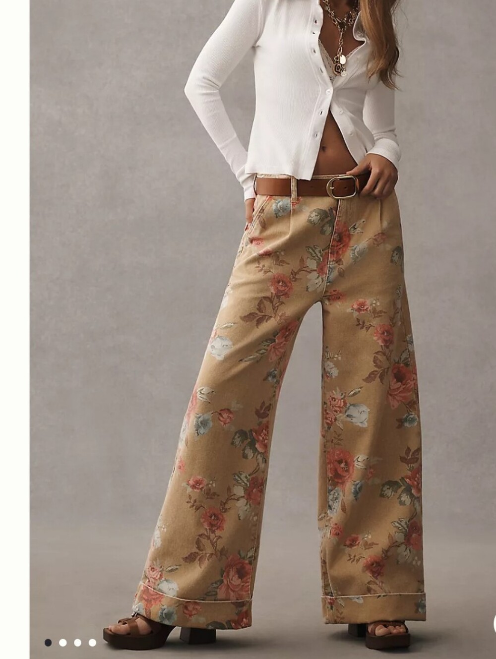 Pilcro Leon Double Hem Floral Jeans *20W * NWT - Picture 2 of 5